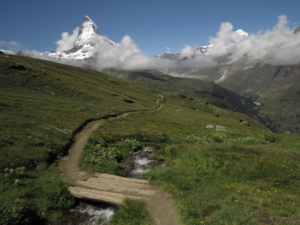F - The beginning of the path from Riffelberg to Riffelalp